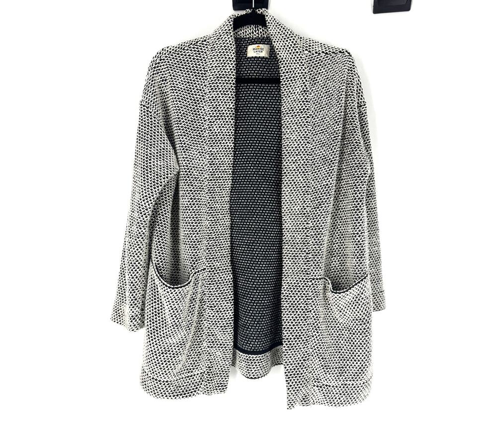 Cream Marine Layer textured open cardigan, S